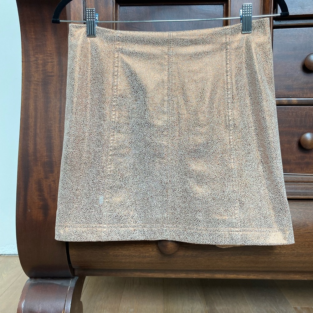 Free People Pink Shimmer Mini Skirt